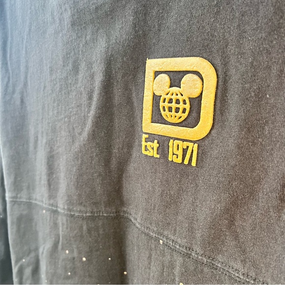 Disney World Spirit Jersey Adults Belle of the Ball Gold Black Dot Sparkle Sz XS - Picture 3 of 7